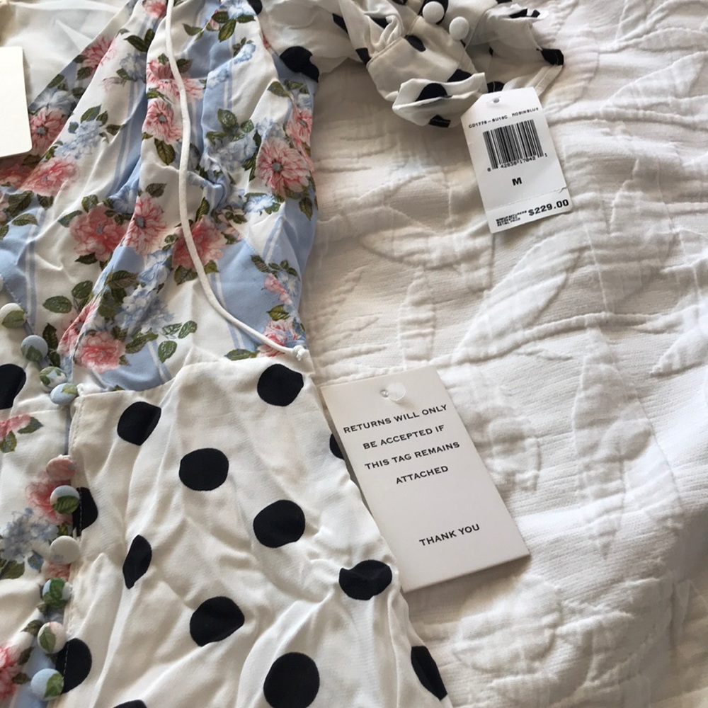 NWT For love & lemons Savannah Wrap Mini Dress - Picture 8 of 13